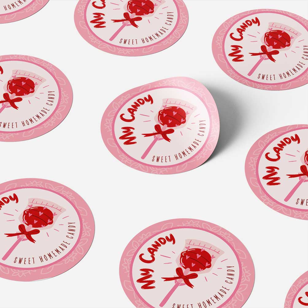 Label Sticker Bulat Kotak